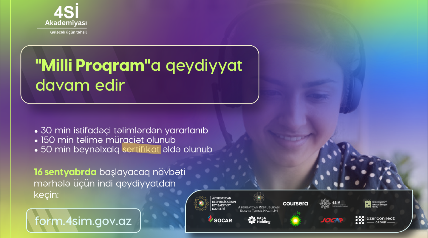 30 min vətəndaş “Milli Proqram” çərçivəsində təlimlərdən yararlanıb 