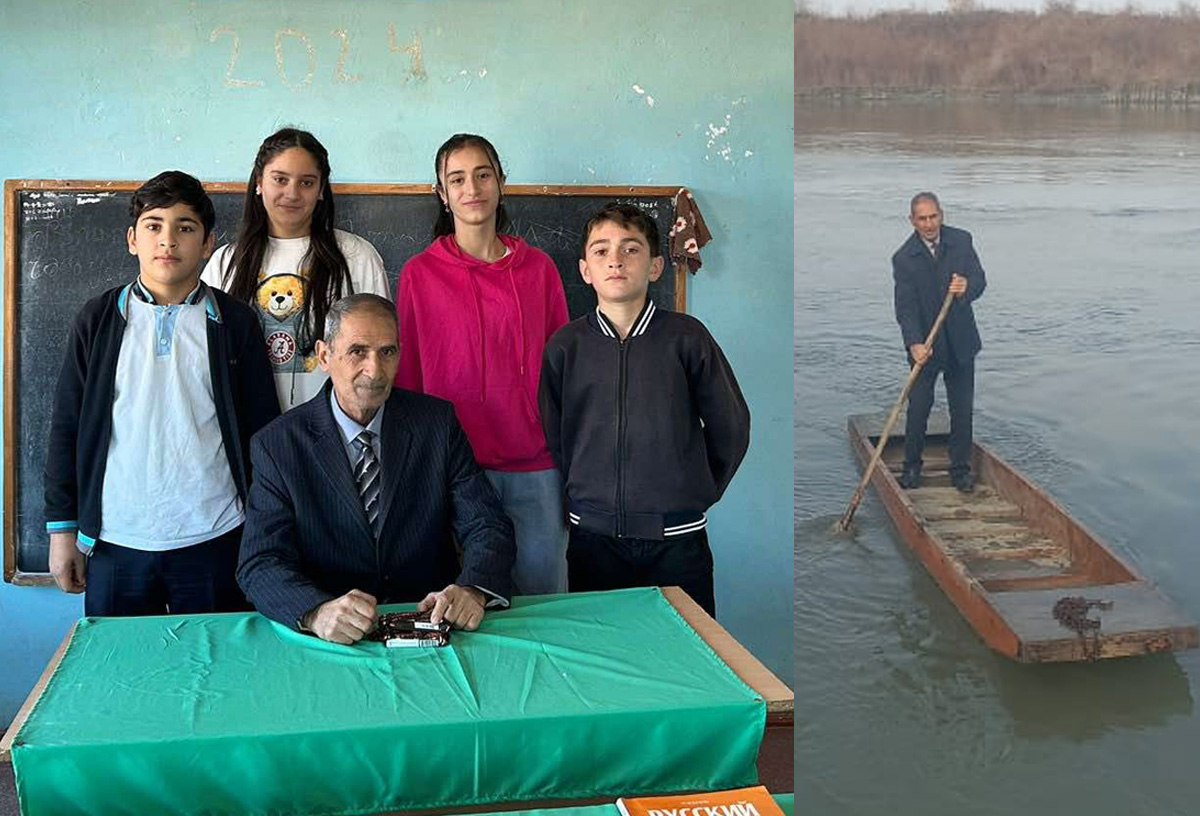 32 ildir ki, dərsə qayıqla gedib-gəlir – FOTOLAR 