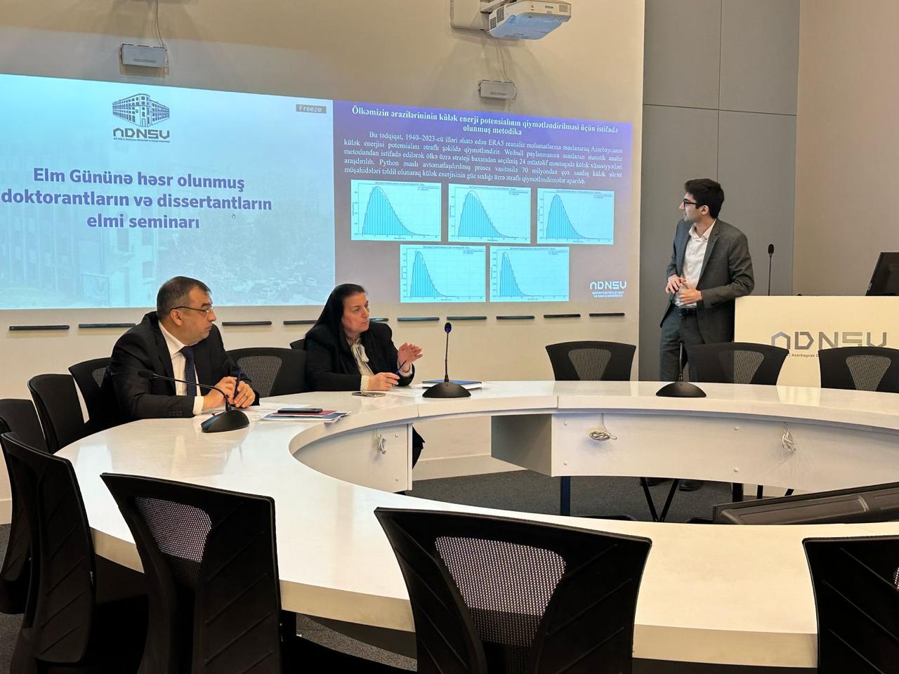 ADNSU-da doktorantların elmi seminarı keçirilib