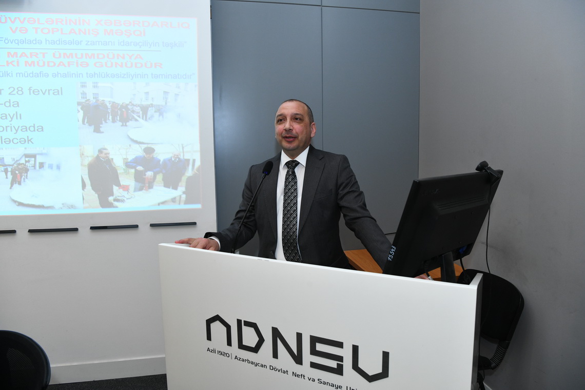 ADNSU-da Mülki Müdafiə Gününə həsr olunmuş tədbir keçirilib