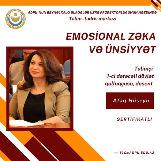 ADPU “Emosional zəka və ünsiyyət“ adlı təlim təşkil edir