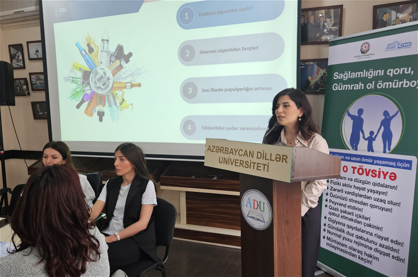 ADU-da tütünsüz həyatla bağlı maarifləndirici tədbir keçirilib