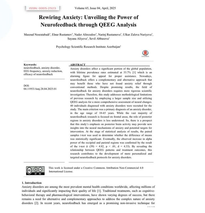 Alimlərimizin tədqiqatı beynəlxalq elmi jurnalda dərc olunub