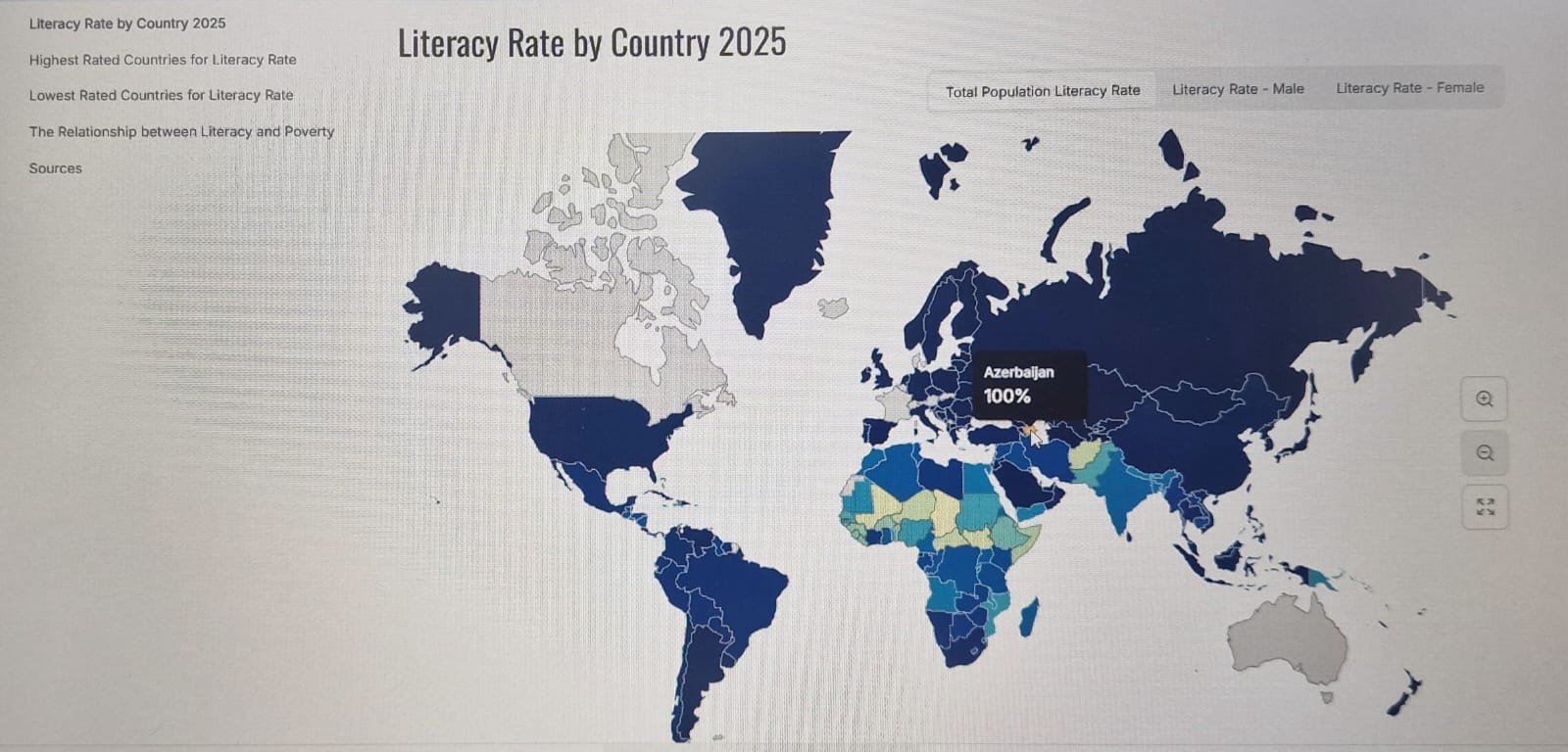 Azərbaycan savadlılıq səviyyəsinə görə ilk 5-likdə – Savadlılıq səviyyəsi 100 faiz! 