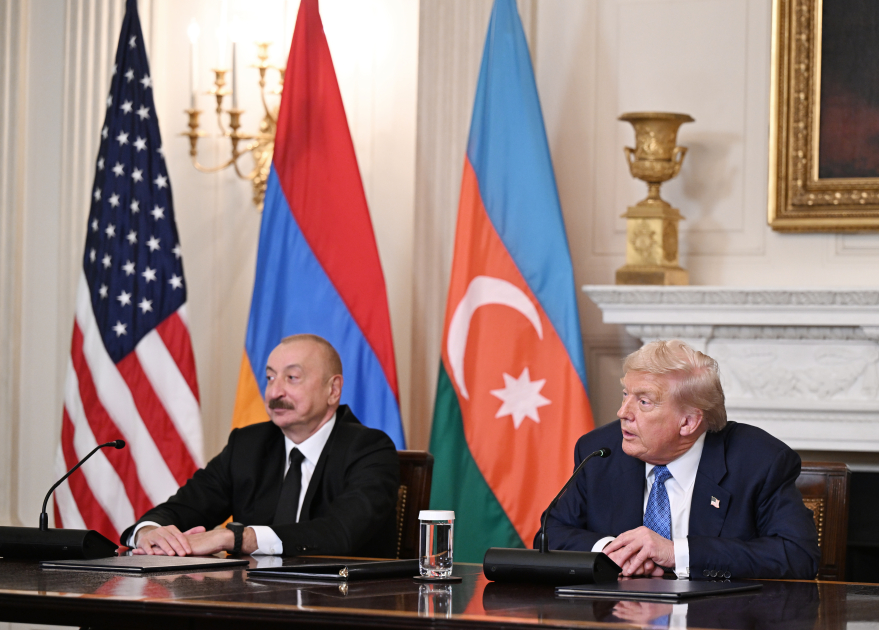 Azərbaycanın və ABŞ-ın prezidentləri, Ermənistanın Baş naziri Ağ Evdə mətbuata bəyanatla çıxış ediblər 