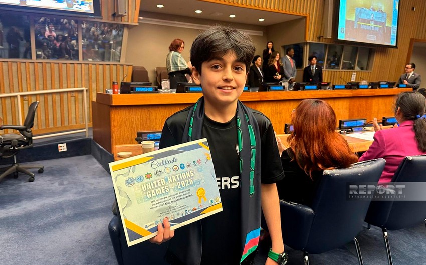 Azərbaycanlı məktəbli BMT Oyunlarında medal qazanıb 