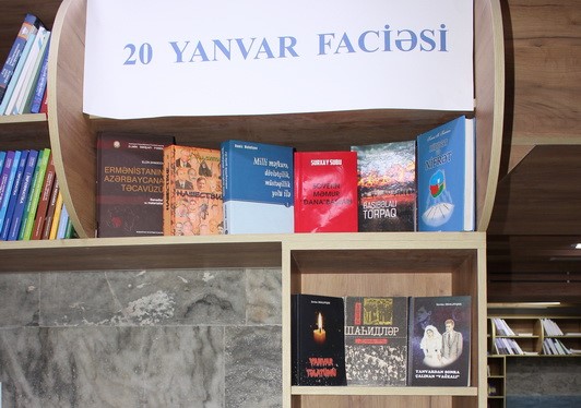 Azİİ e-Kitab Evində “20 Yanvar Ümumxalq Hüzn Günü” adlı kitab sərgisi təşkil olunub 