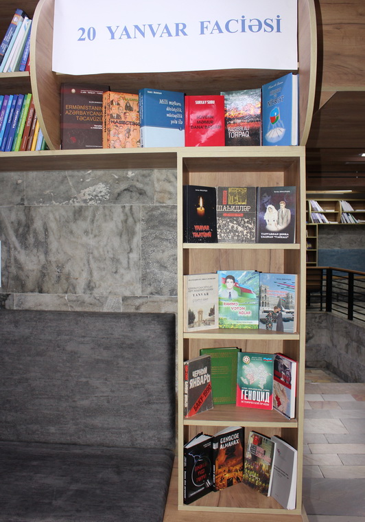 Azİİ e-Kitab Evində “20 Yanvar Ümumxalq Hüzn Günü” adlı kitab sərgisi təşkil olunub