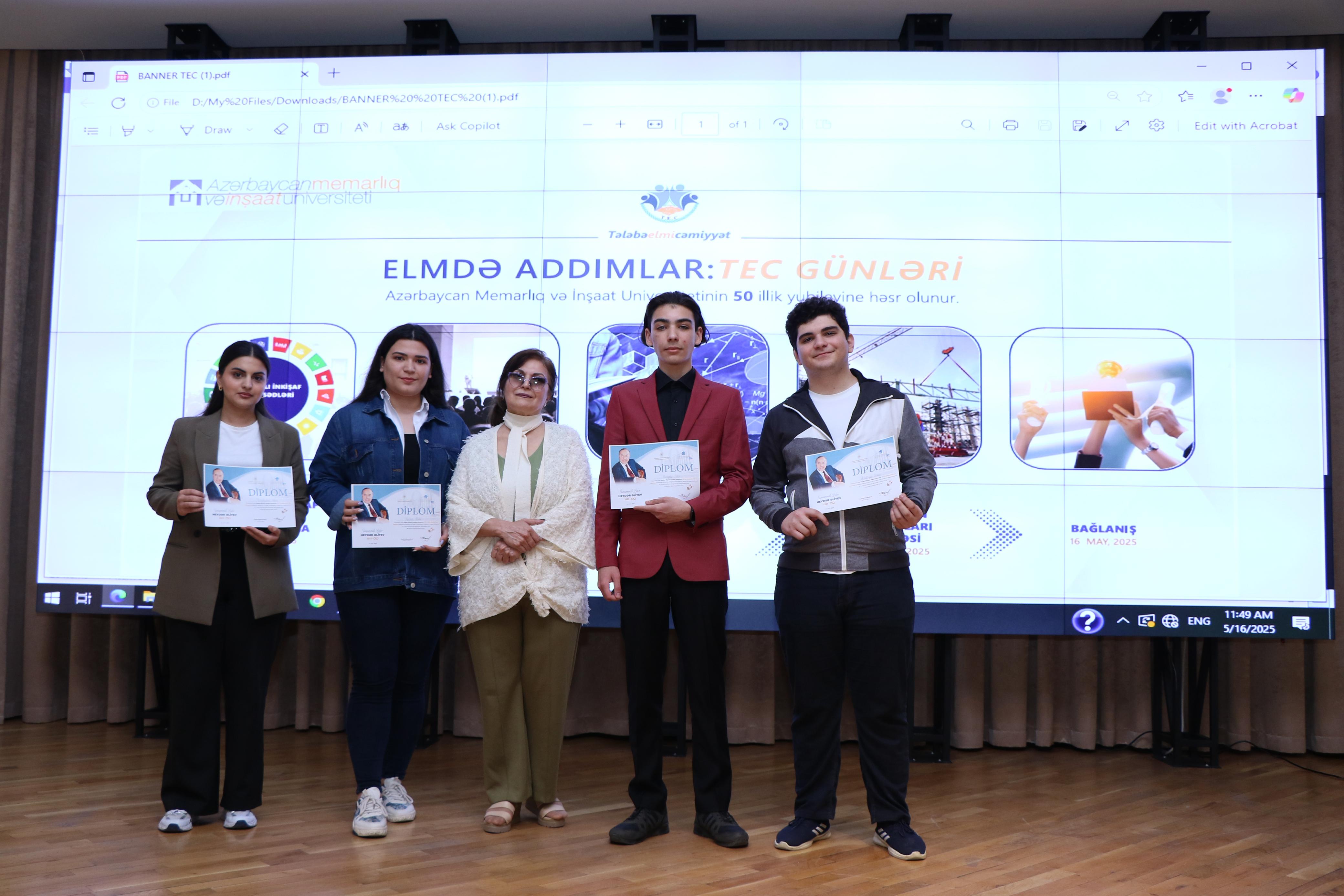 AzMİU-da “Elmdə Addımlar: TEC Günləri” başa çatıb