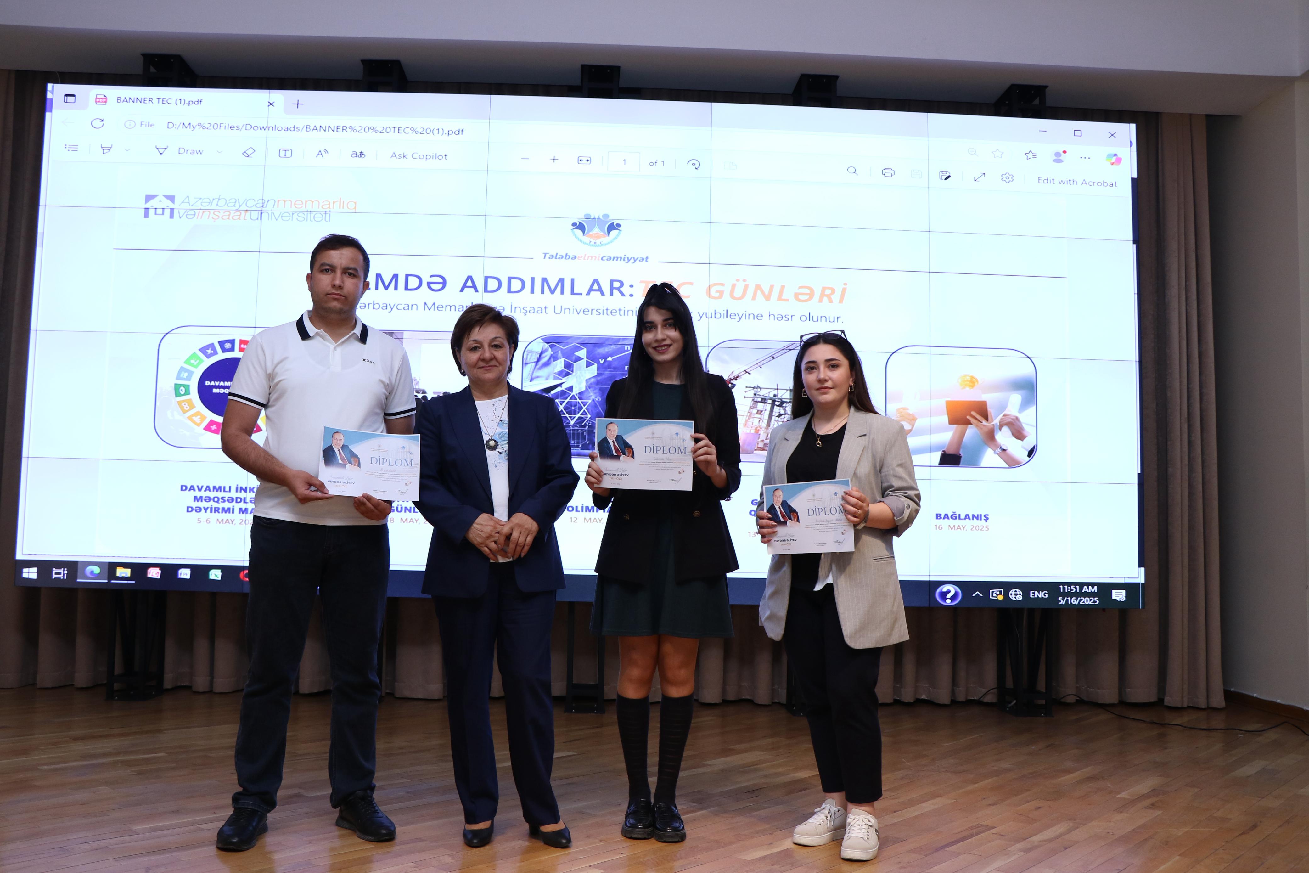 AzMİU-da “Elmdə Addımlar: TEC Günləri” başa çatıb