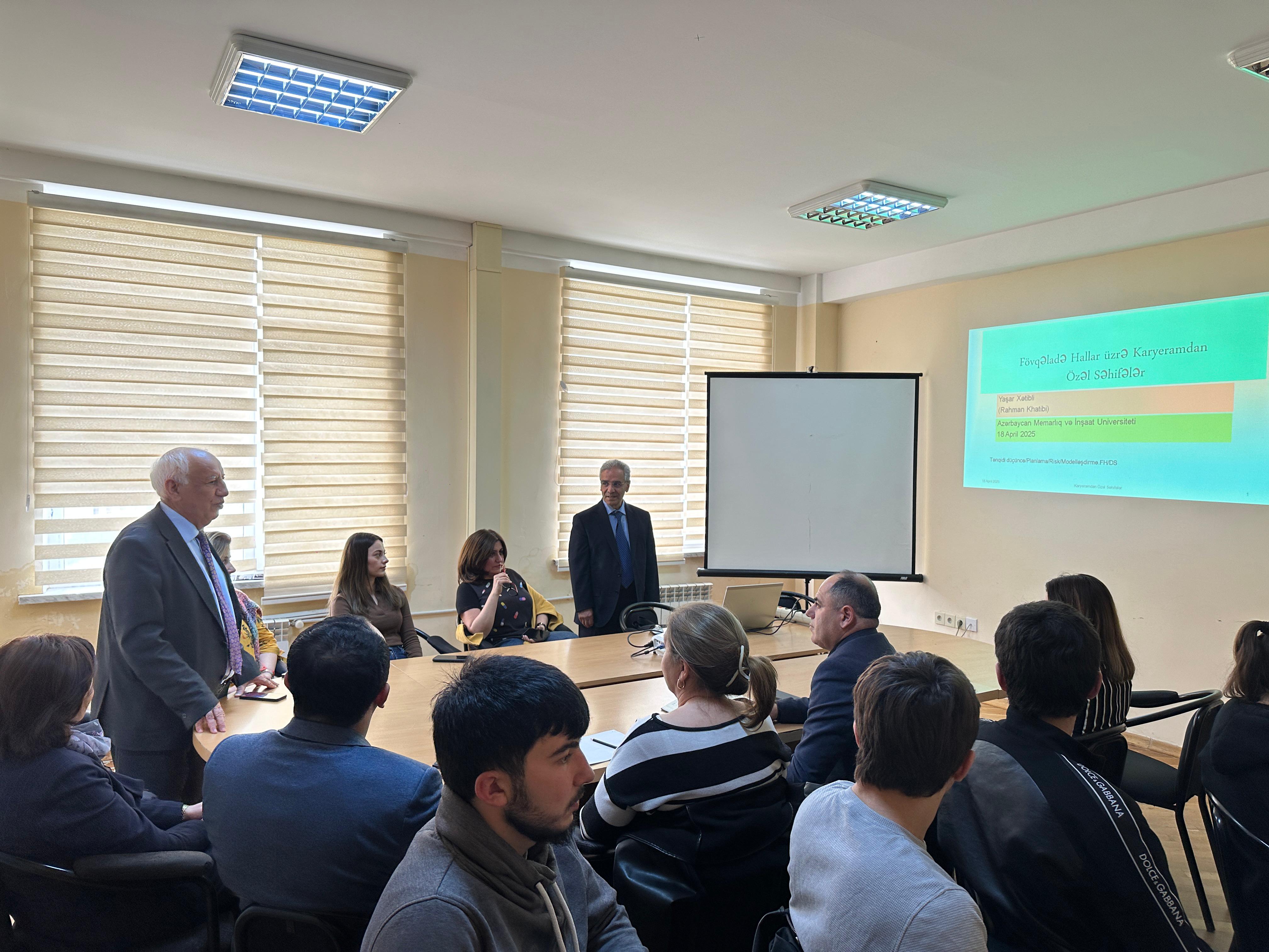 AzMİU-da fövqəladə halların idarə olunması mövzusunda seminar keçirilib