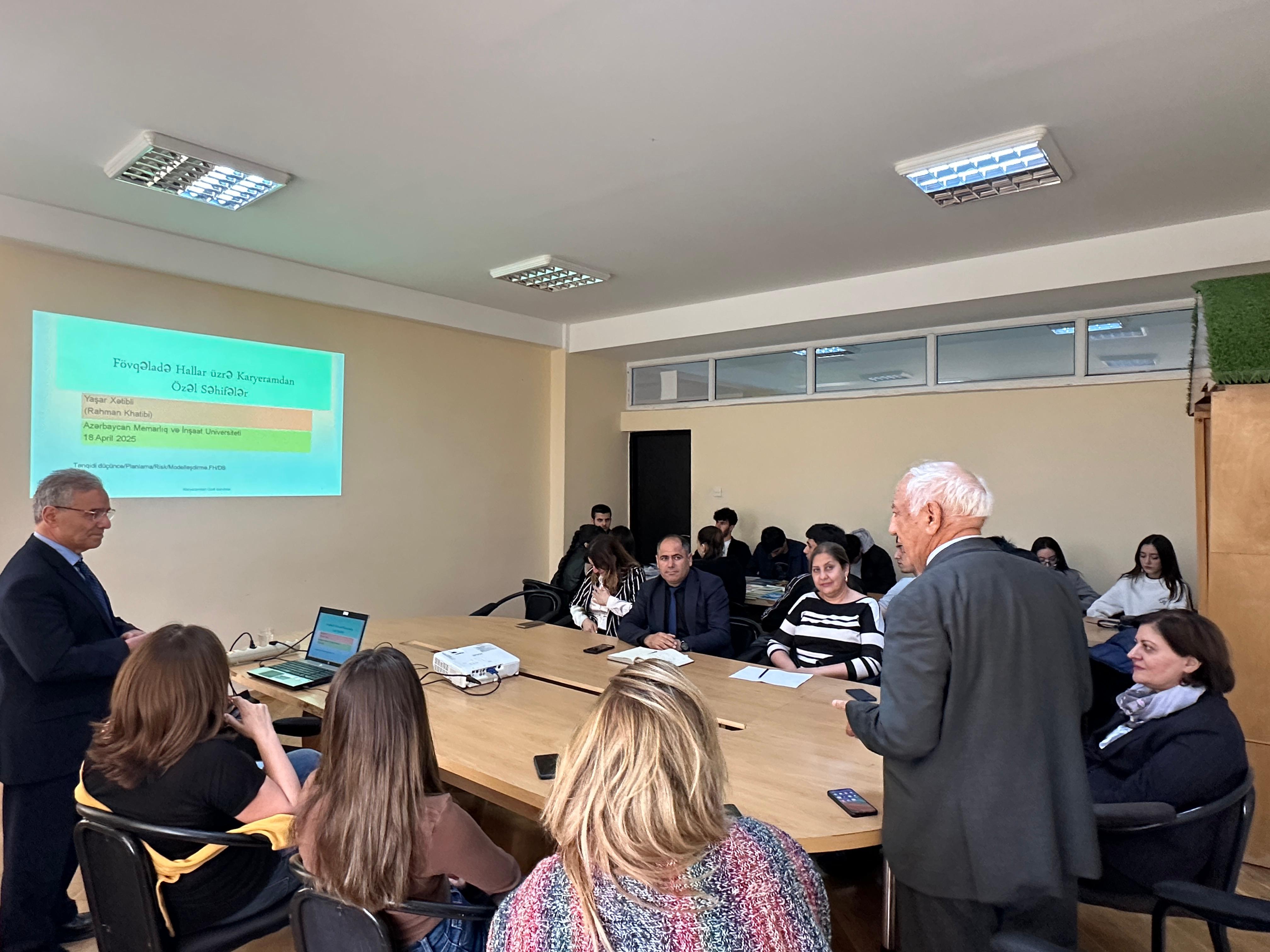 AzMİU-da fövqəladə halların idarə olunması mövzusunda seminar keçirilib