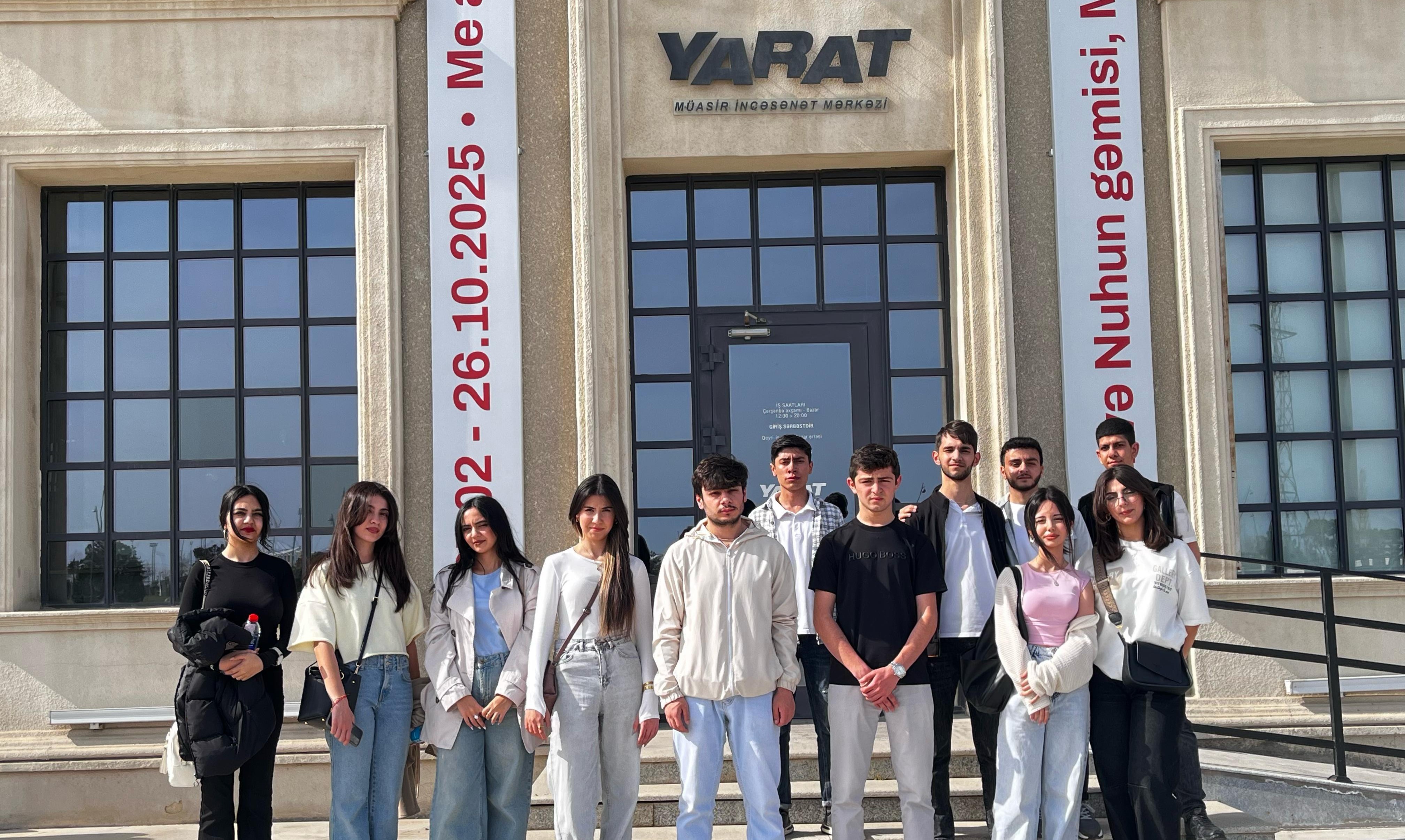 AzMİU tələbələri YARAT Müasir İncəsənət Mərkəzinə ekskursiya ediblər 