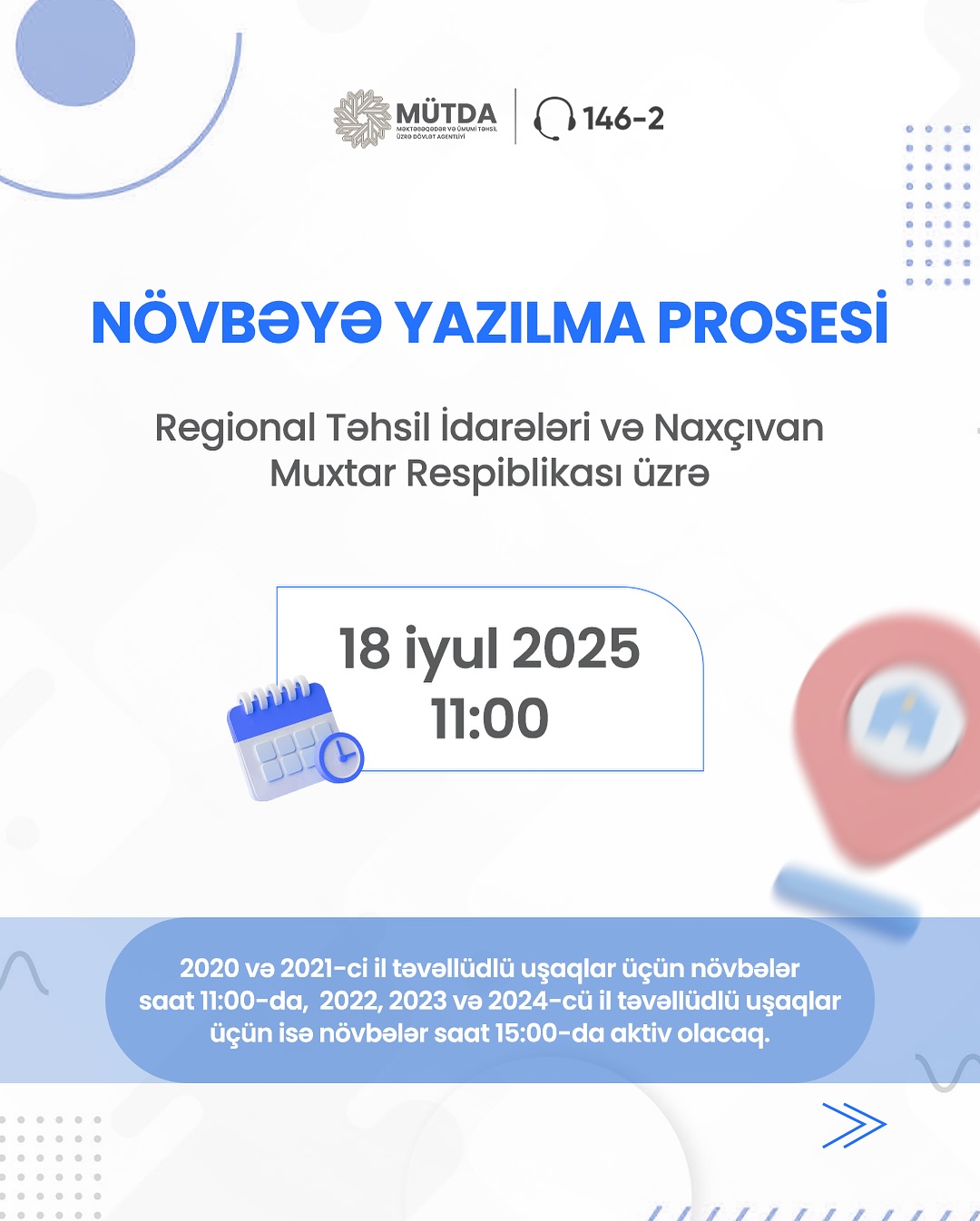 Bağçalara qəbul başlayır