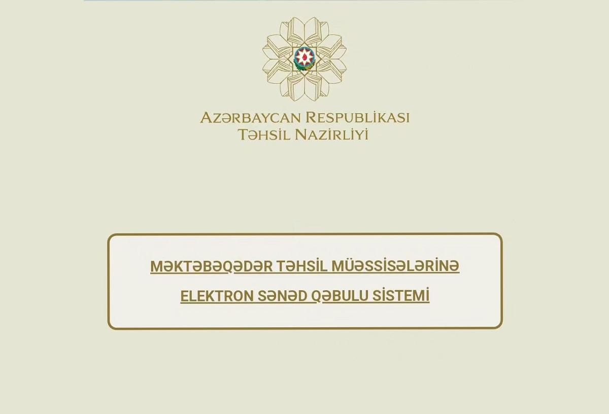 Bağçalara qəbul sisteminə "istifadəçi adı və şifrə" ilə daxil olmaq məhdudlaşdırılacaq 