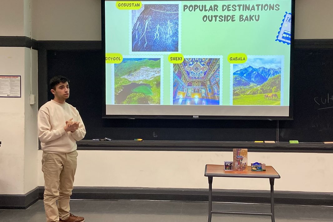 BANM tələbəsi Şimali Karolina Universitetində Azərbaycanla bağlı təqdimat hazırlayıb