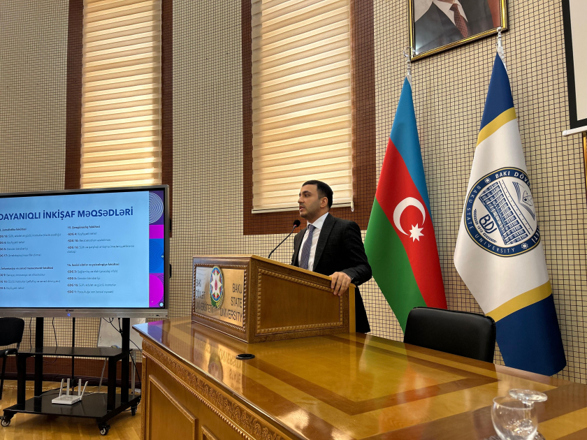 BDU-da Dayanıqlı İnkişaf Məqsədlərinin tədris və tədqiqata inteqrasiyasına dair təlim keçirilib