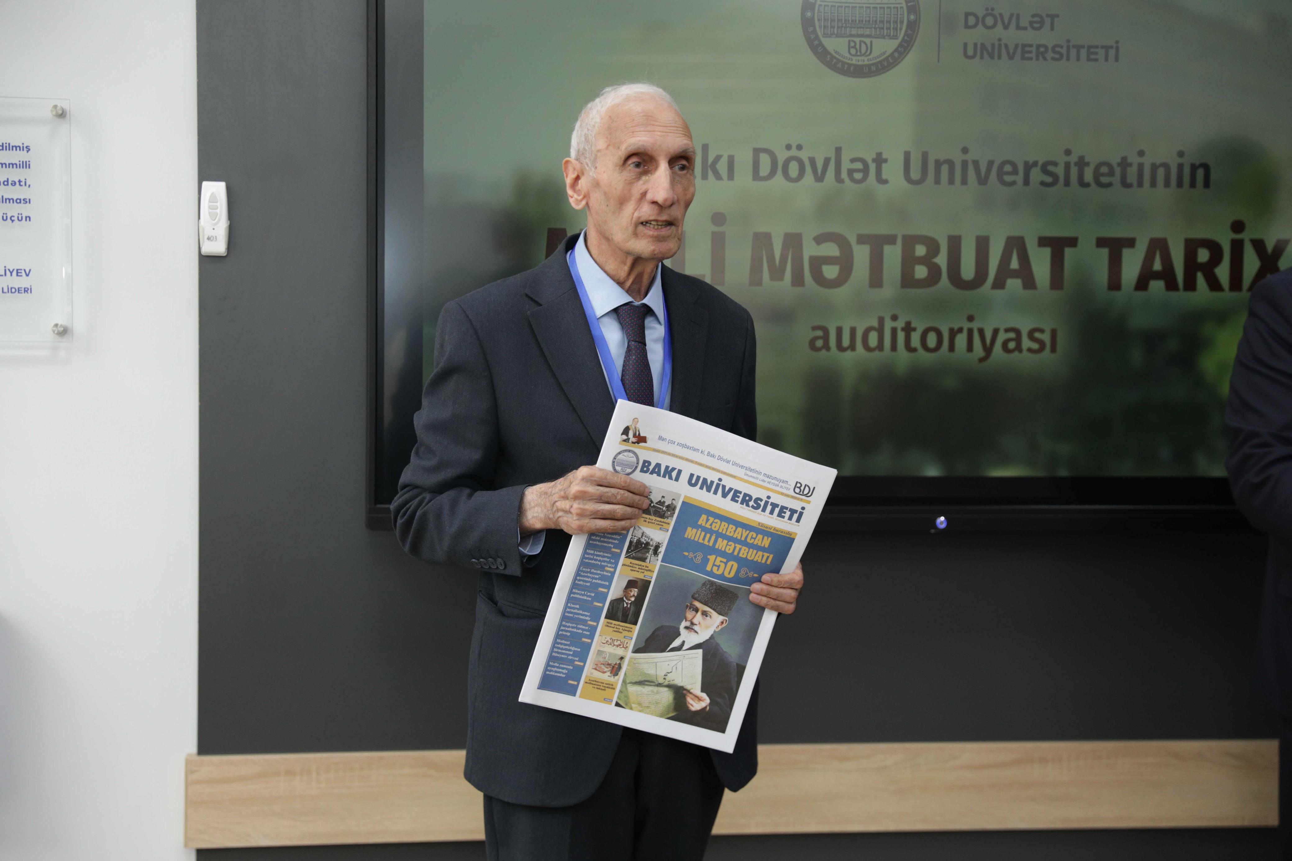 BDU-da “Milli mətbuat tarixi” auditoriyası açılıb