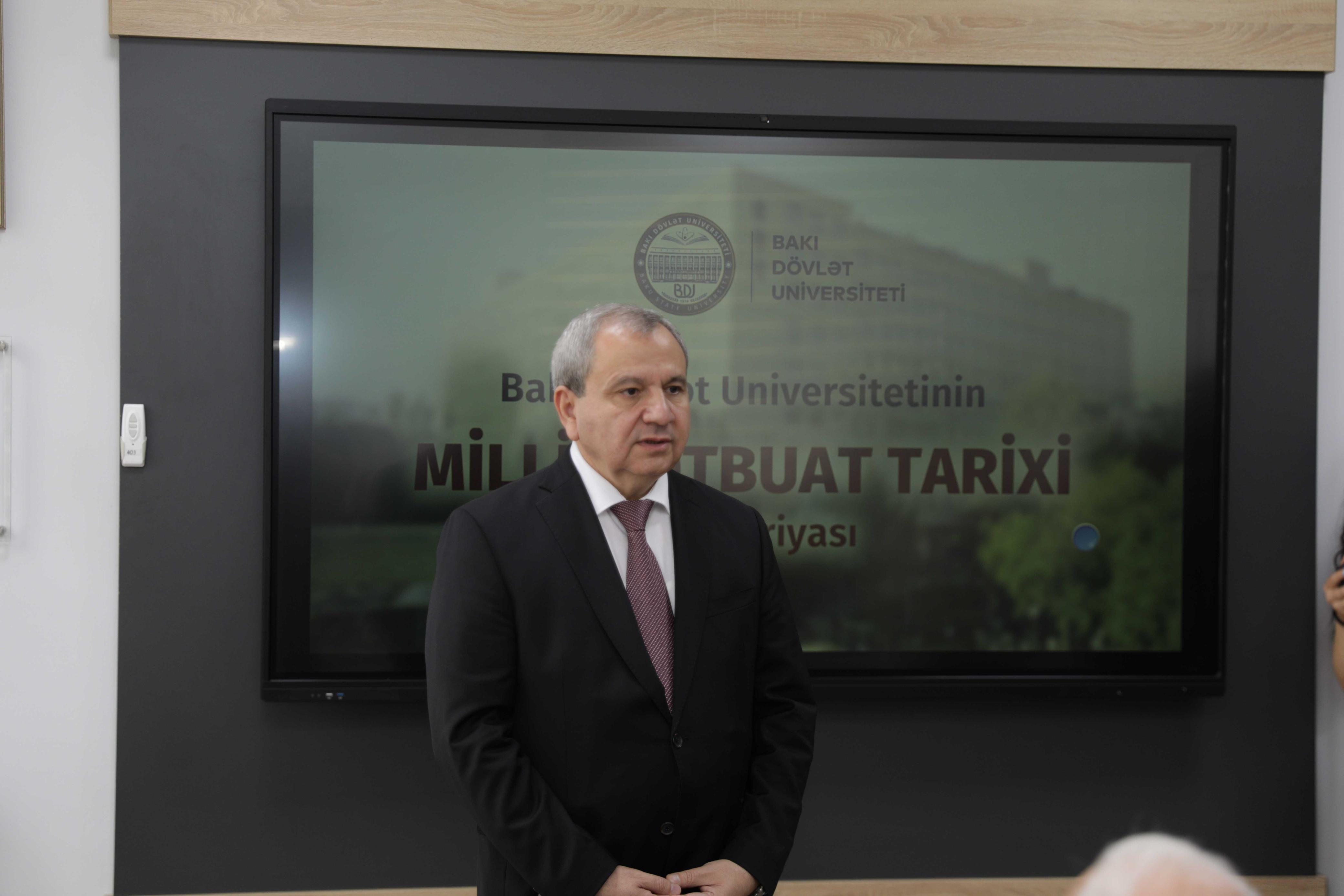 BDU-da “Milli mətbuat tarixi” auditoriyası açılıb