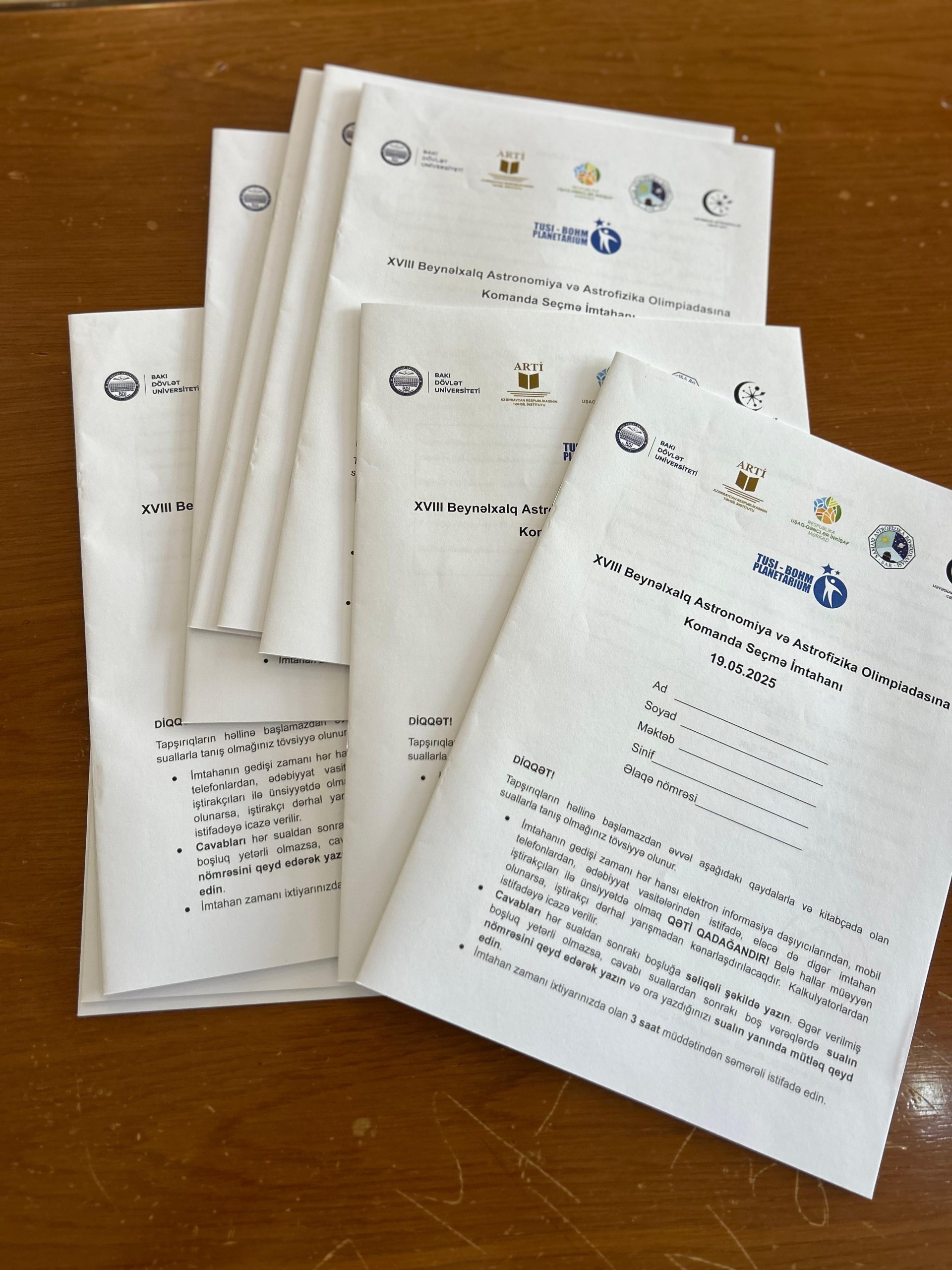 BDU-da XVIII Beynəlxalq Astronomiya və Astrofizika Olimpiadasına seçmə imtahanı keçirilib