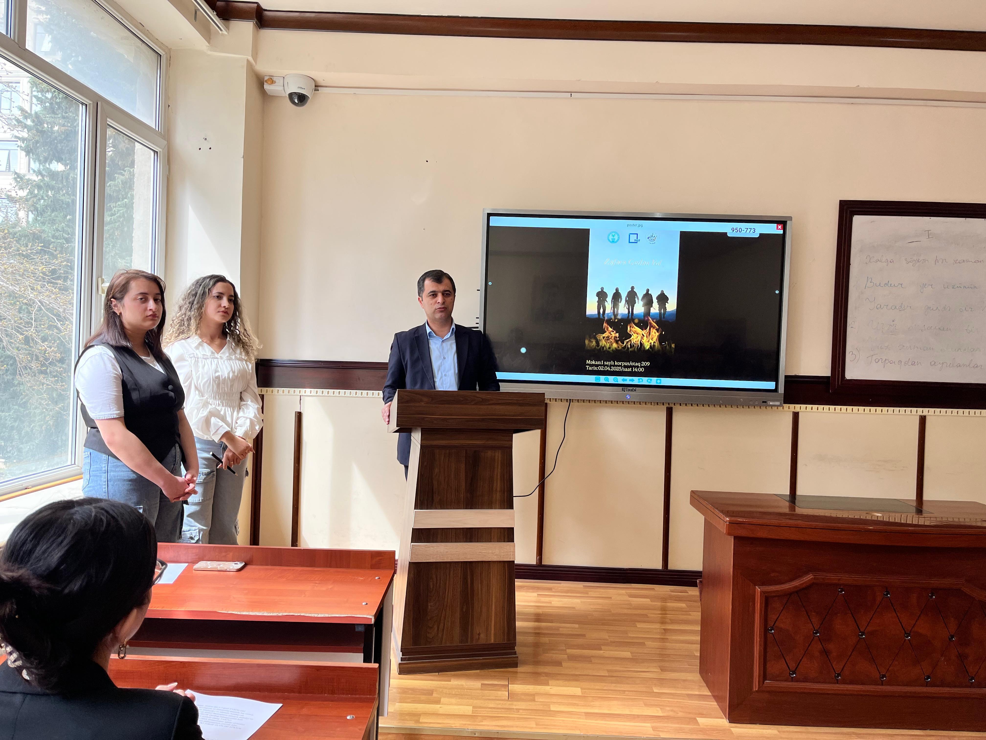 BDU-da “Zəfərə gedən yol” adlı tədbir keçirilib