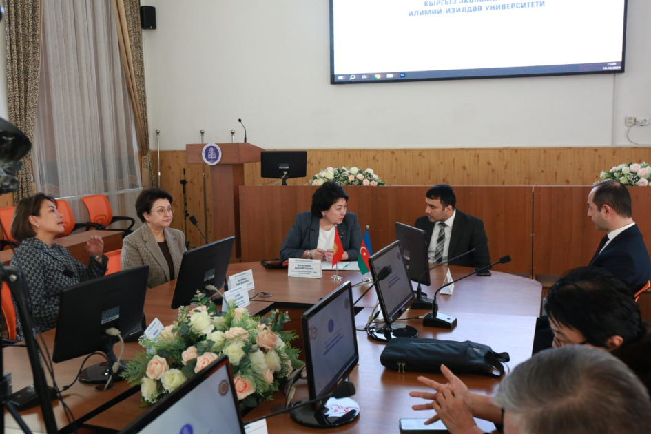 BDU ilə Qırğız İqtisad Universiteti arasında ikili diplom proqramları müzakirə olunub 