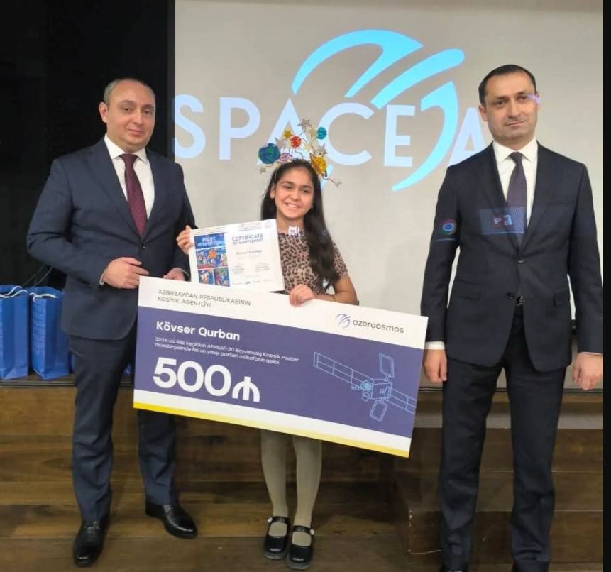 Beynəlxalq Kosmik Poster Müsabiqəsinin qalibləri mükafatlandırılıb