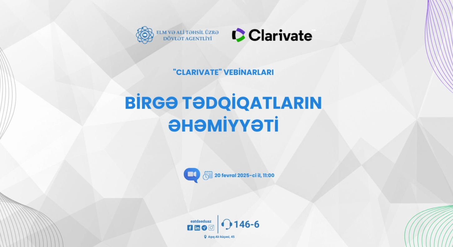 “Birgə tədqiqatların əhəmiyyəti” mövzusunda vebinar keçiriləcək 