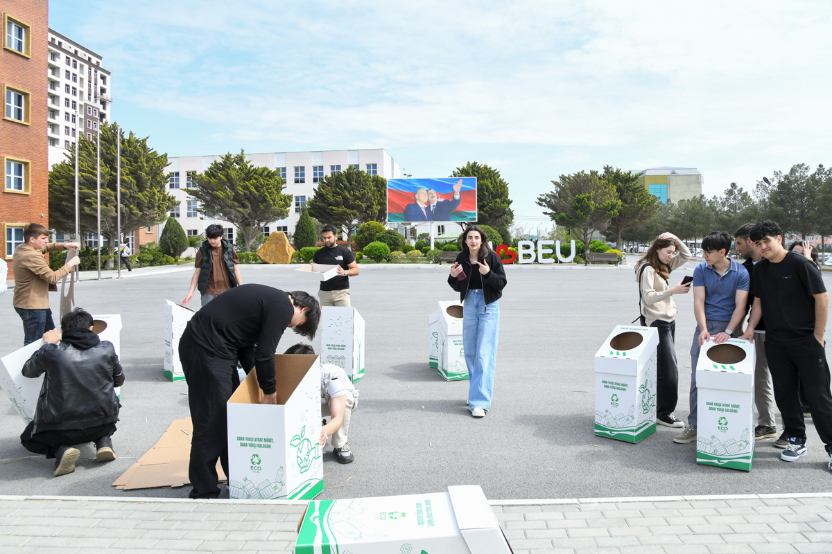 BMU-da “Eco Hub” layihəsi çərçivəsində çeşidləmə qutuları yerləşdirilib