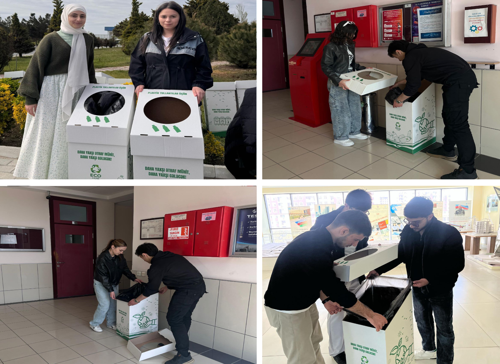 BMU-da “Eco Hub” layihəsi çərçivəsində çeşidləmə qutuları yerləşdirilib