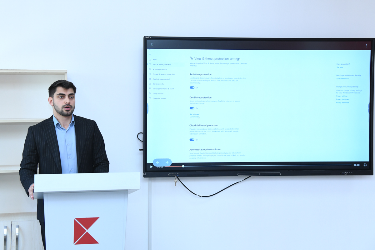 BMU-da kibertəhlükəsizlik mövzusunda seminar keçirilib