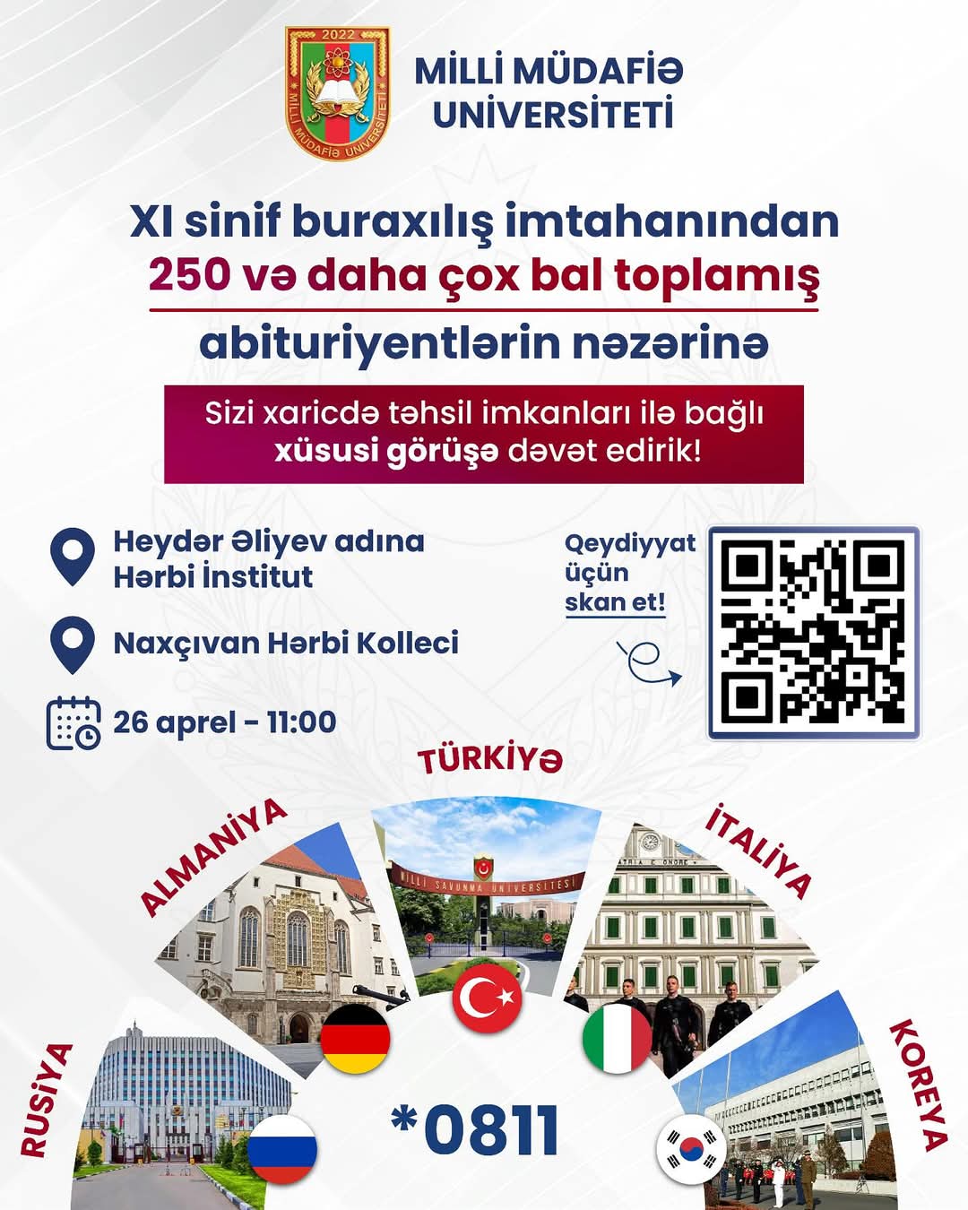 Buraxılış imtahanında 250 və daha çox bal toplayanların NƏZƏRİNƏ!