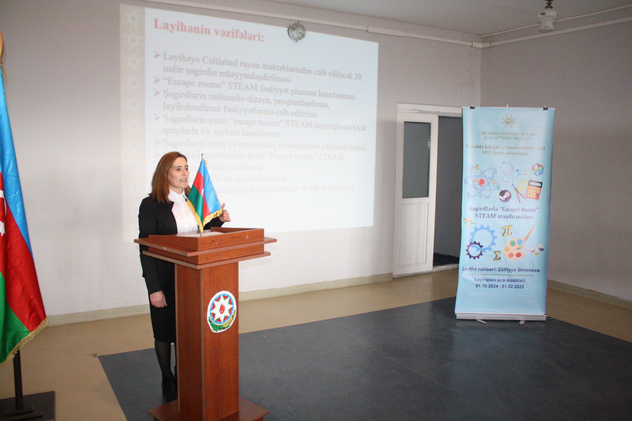 Cəlilabadda ""Escape room" STEAM araşdırmaları" layihəsinin açılışı olub