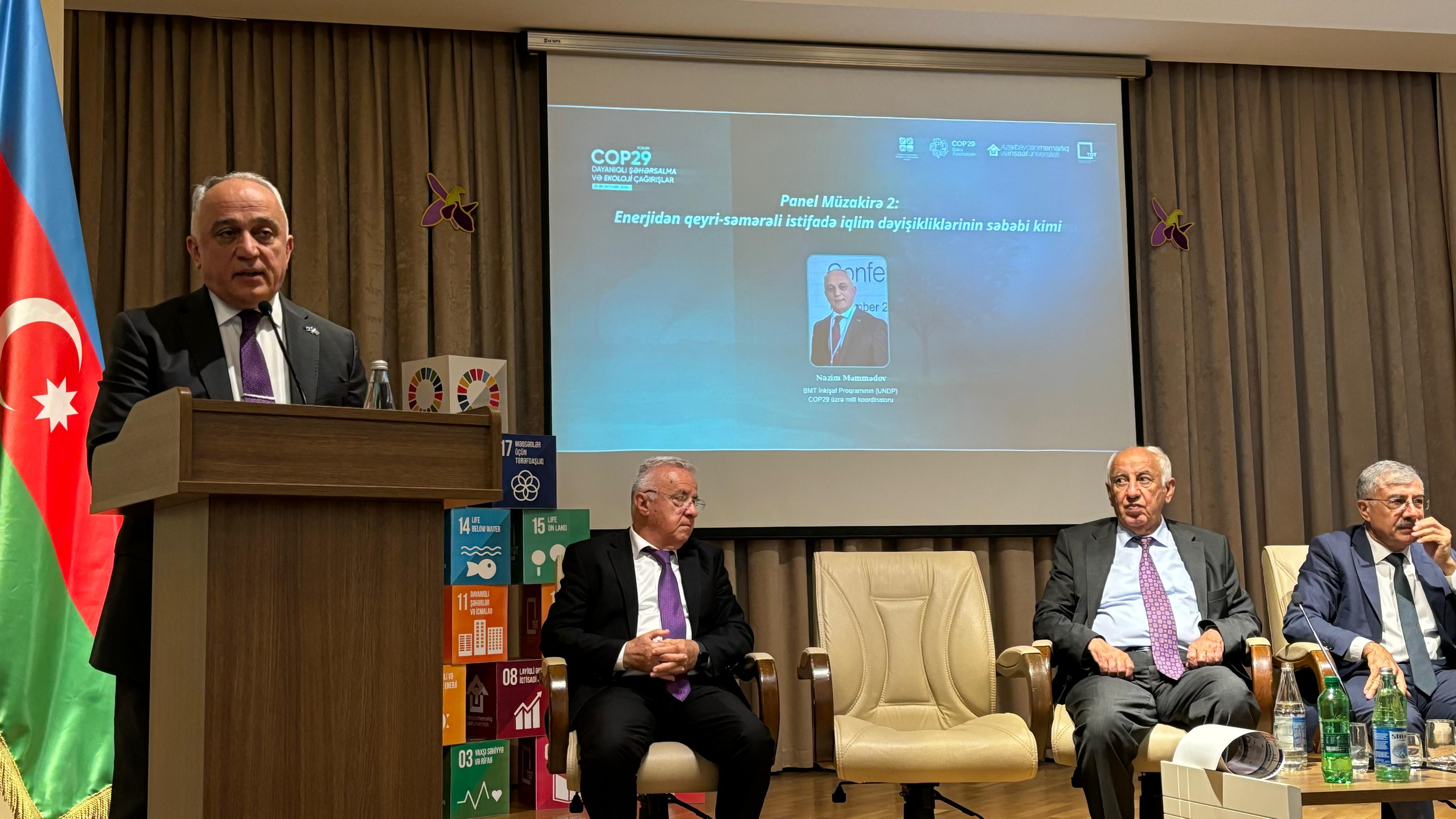 “COP29: Dayanıqlı Şəhərsalma və Ekoloji Çağırışlar” forumu uğurla yekunlaşıb