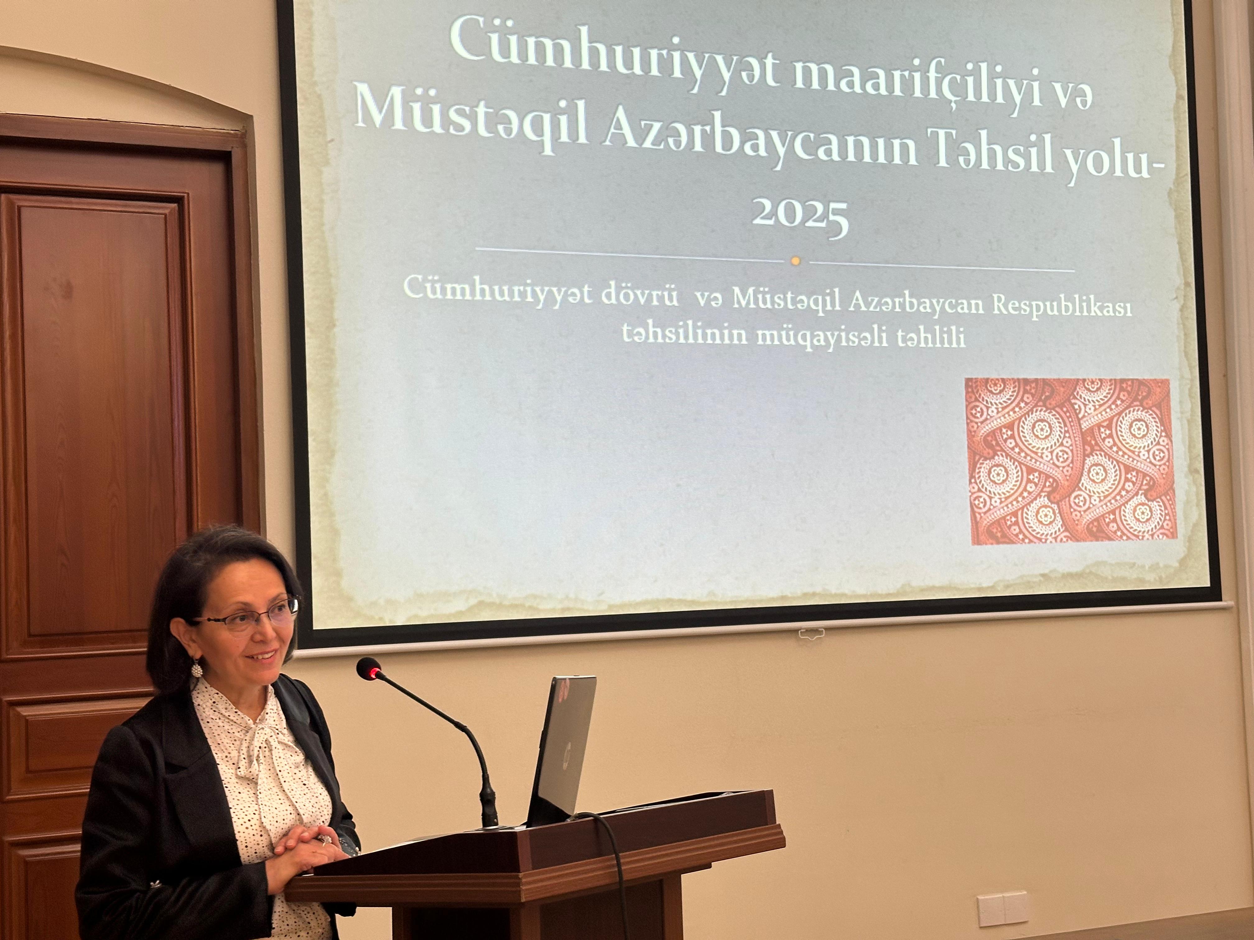 “Cümhuriyyət Maarifçiliyi və Müstəqil Azərbaycanın Təhsil Yolu” adlı tədbir keçirilib