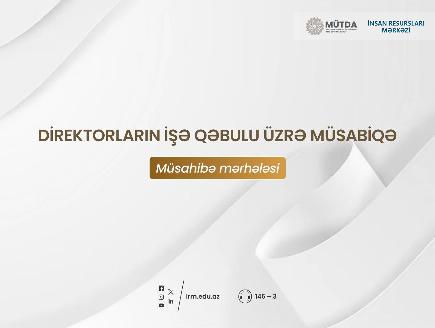 Direktor işləmək istəyənlər üçün müsahibənin keçirilmə tarixləri bəlli olub