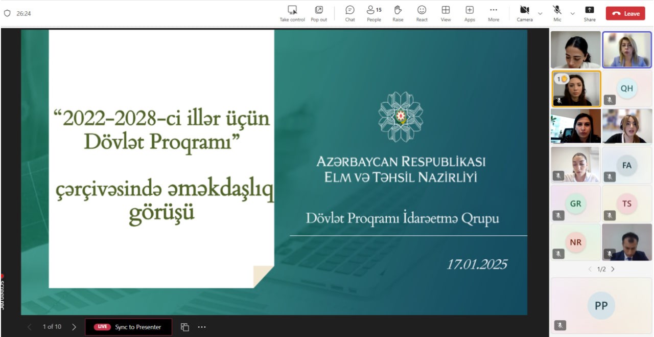 Dövlət Proqramı məzunlarının məşğulluğunun artırılması istiqamətində görüş keçirilib