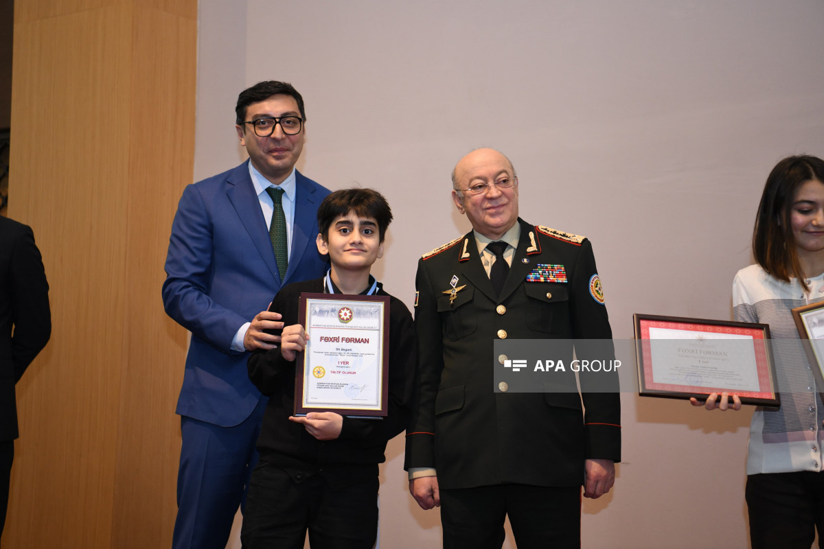 “Fövqəladə hallar uşaqların gözü ilə” müsabiqəsinin qalibləri mükafatlandırılıb