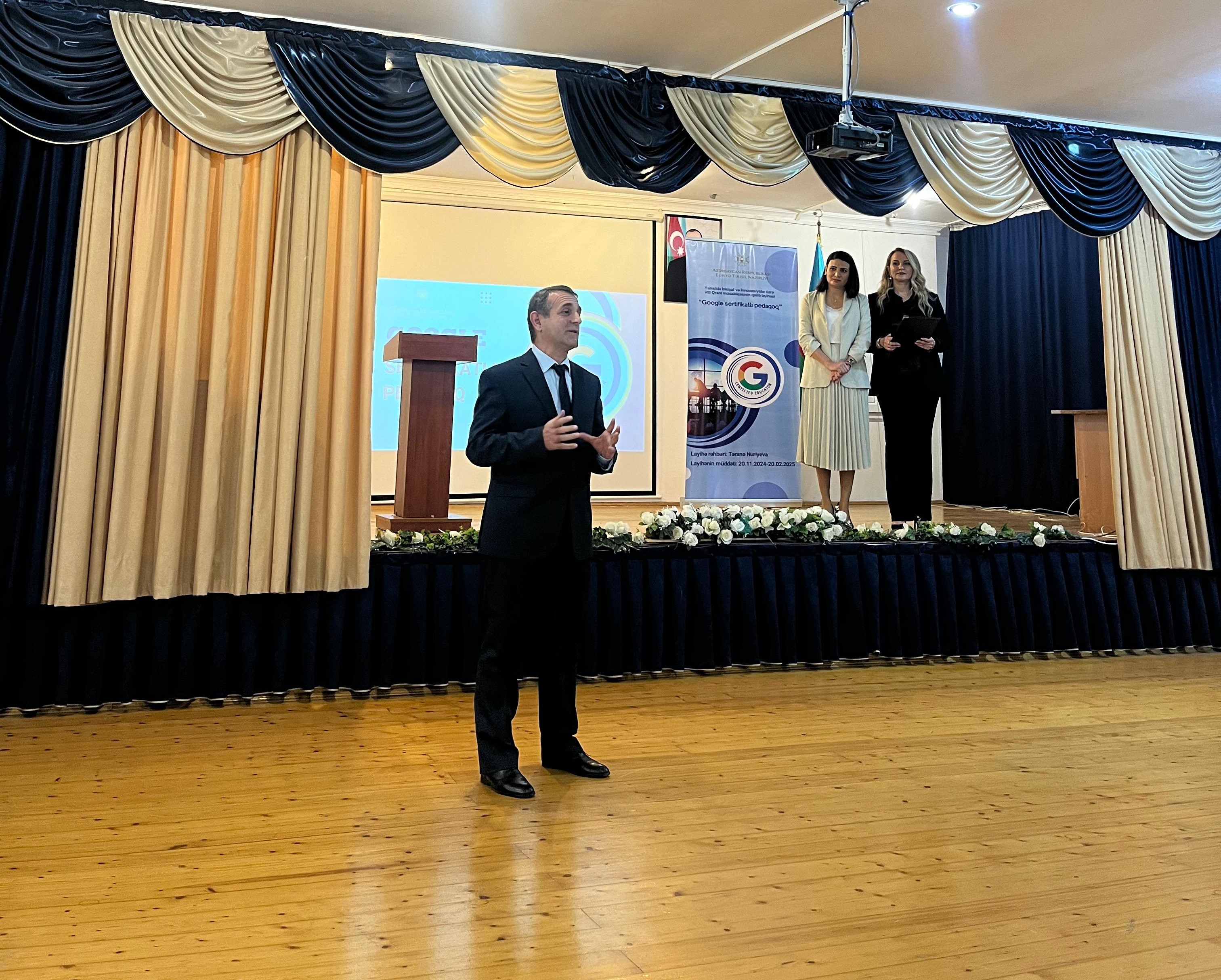 “Google sertifikatlı pedaqoq” layihəsinin icrasına başlanılıb