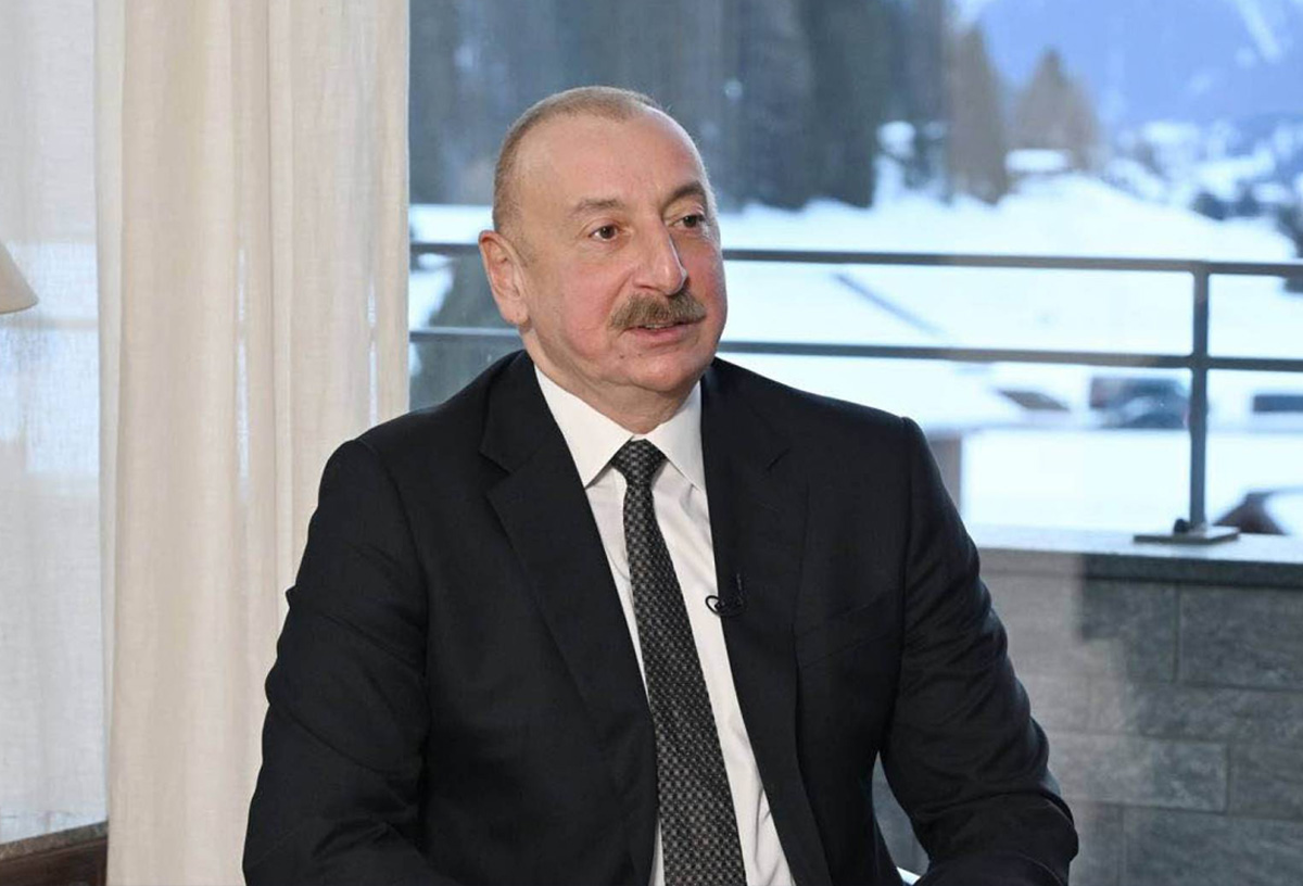 İlham Əliyev Davosda Çinin CGTN telekanalına müsahibə verib 