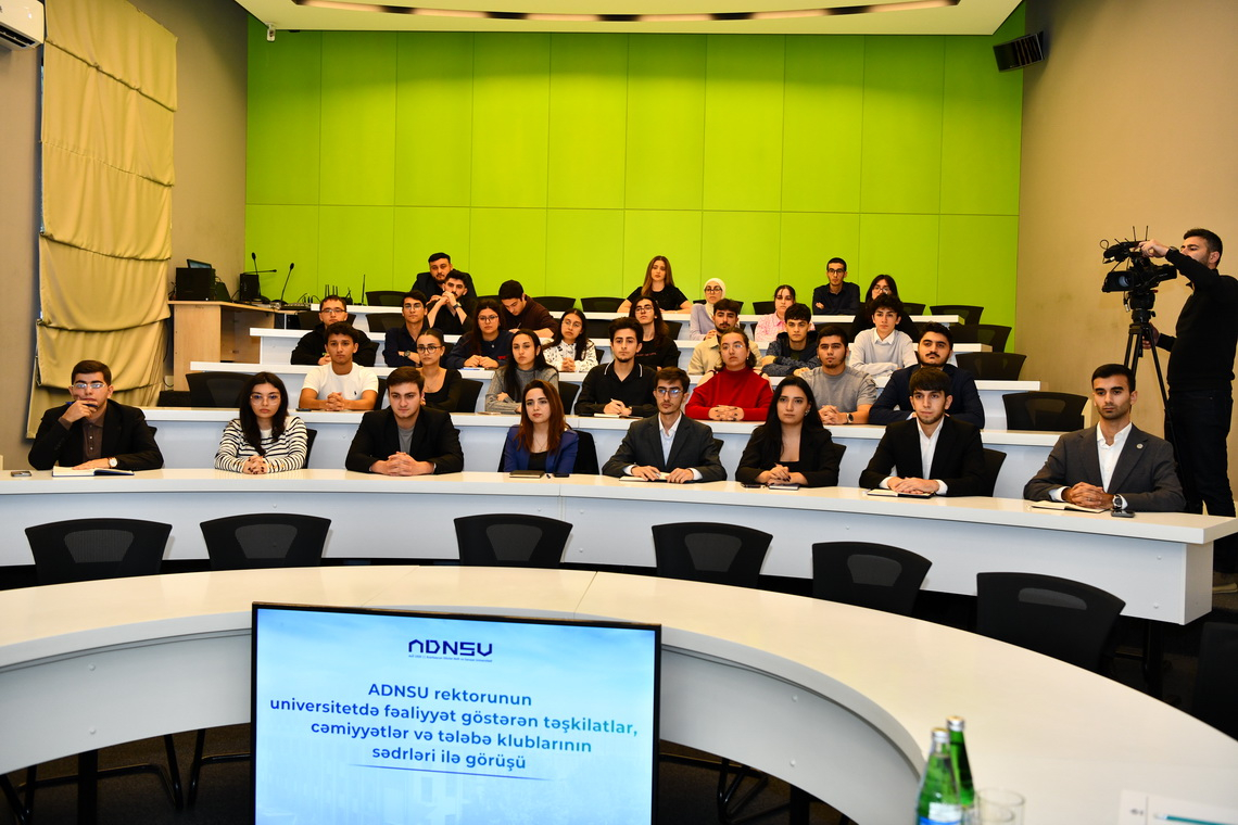 ADNSU-nun rektoru tələbə təşkilatlarının rəhbərləri ilə görüşüb