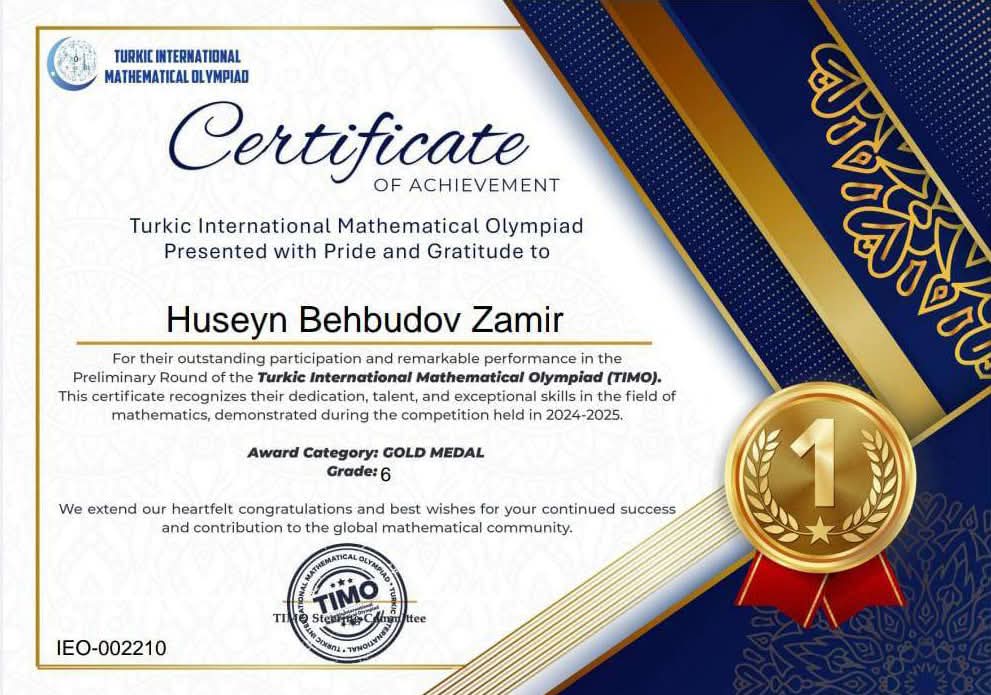 İmişli məktəbliləri beynəlxalq olimpiadanın qalibi olublar