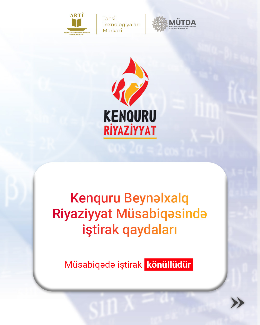 Kenquru Beynəlxalq Riyaziyyat Müsabiqəsində iştirak qaydaları açıqlanıb
