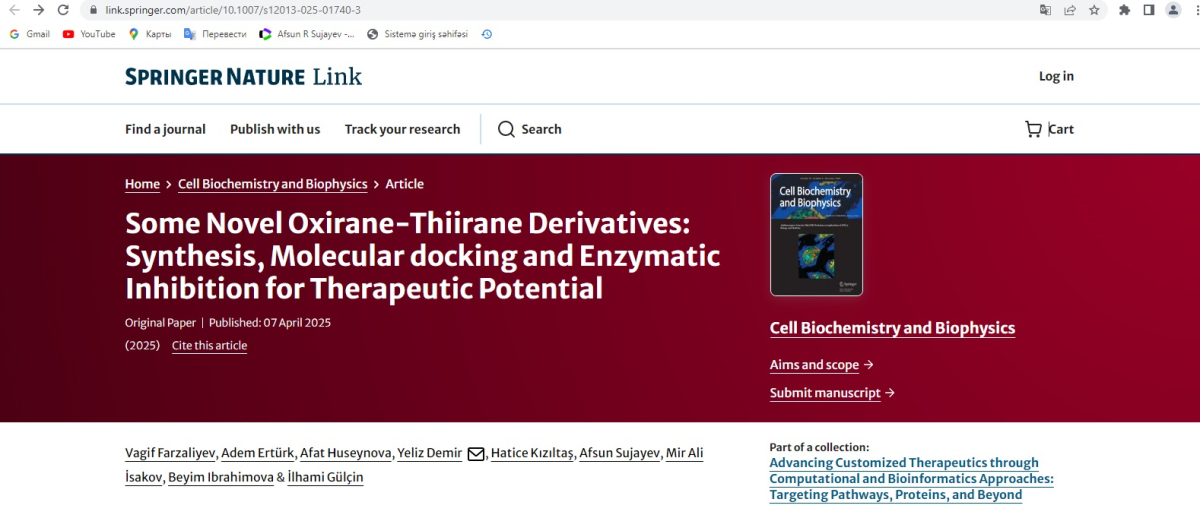 Kimyaçı alimlər multidisiplinar tədqiqatlar aparıblar