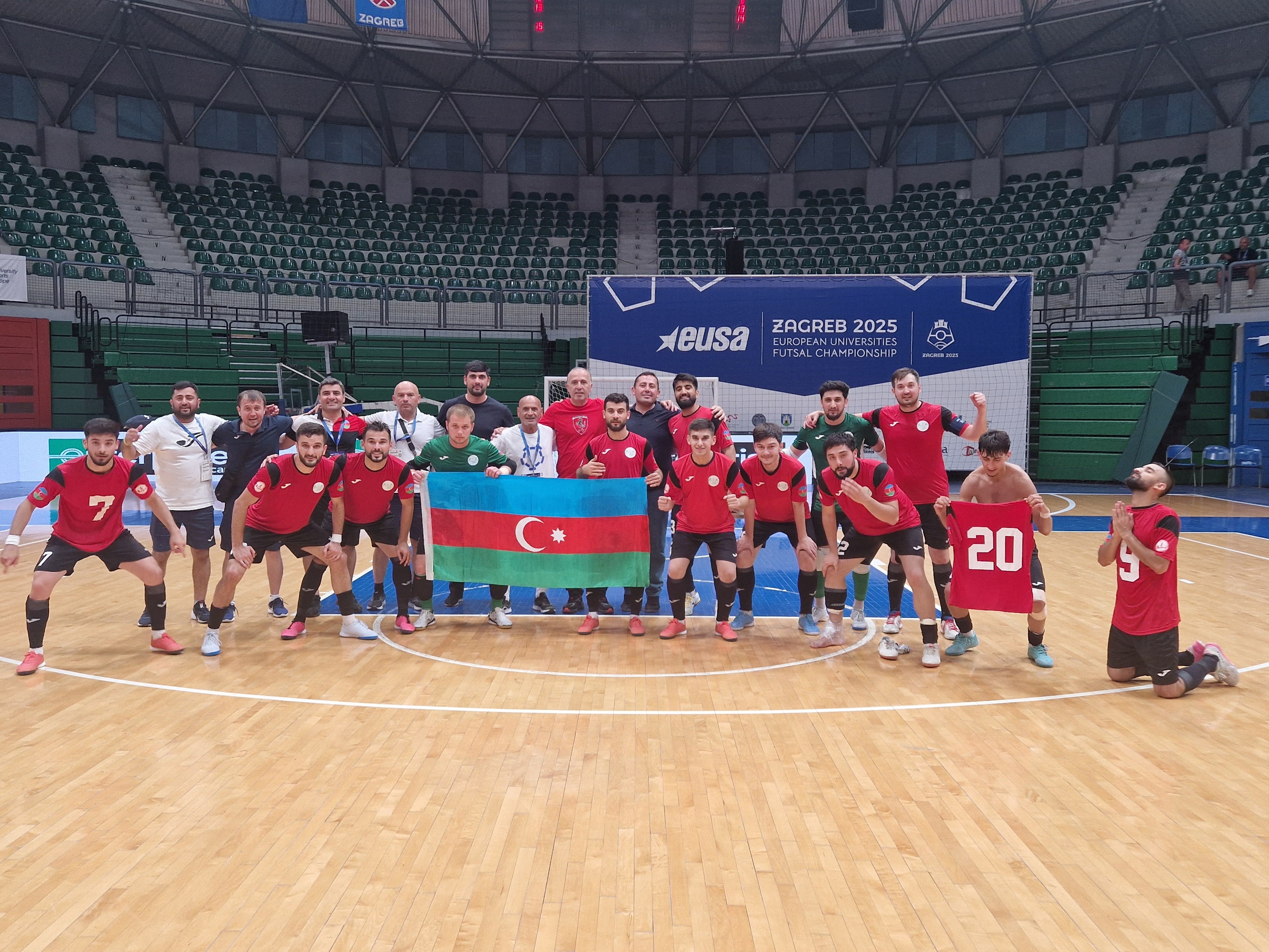 Komandamız Avropa Universitetləri Futzal Çempionatının final mərhələsinə yüksəlib 