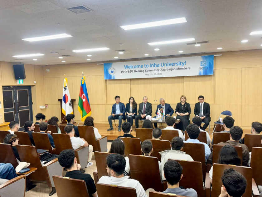 Koreyada təhsil alan BMU-INHA İDP tələbələri ilə görüş keçirilib 