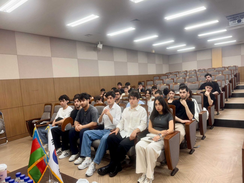 Koreyada təhsil alan BMU-INHA İDP tələbələri ilə görüş keçirilib