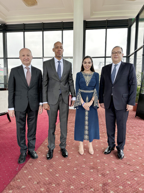 Leyla Əliyeva Nayrobi tam orta məktəbində və tibb mərkəzində olub