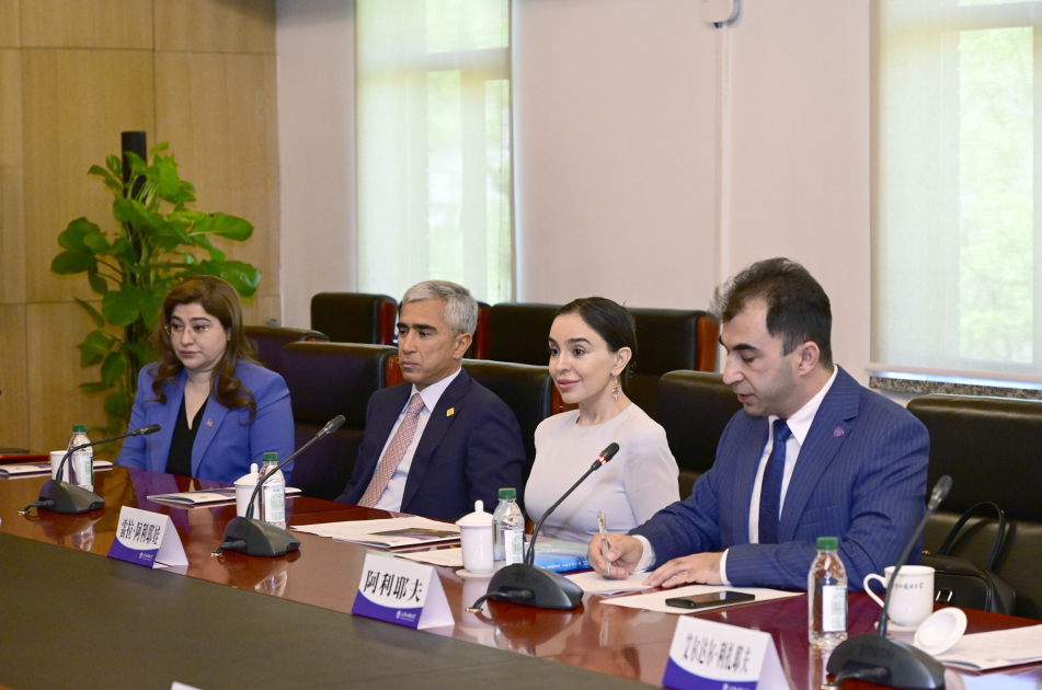 Leyla Əliyeva Pekin Xarici Dillər Universitetində tələbələrlə görüşüb