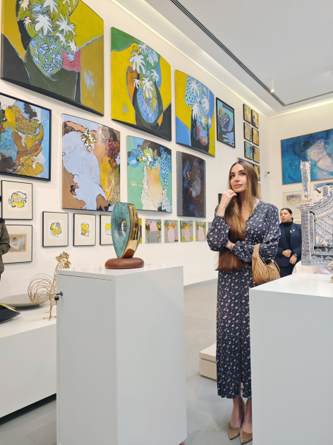 Leyla Əliyeva və Arzu Əliyeva Bəhreynin RAK İncəsənət Fondunda olublar